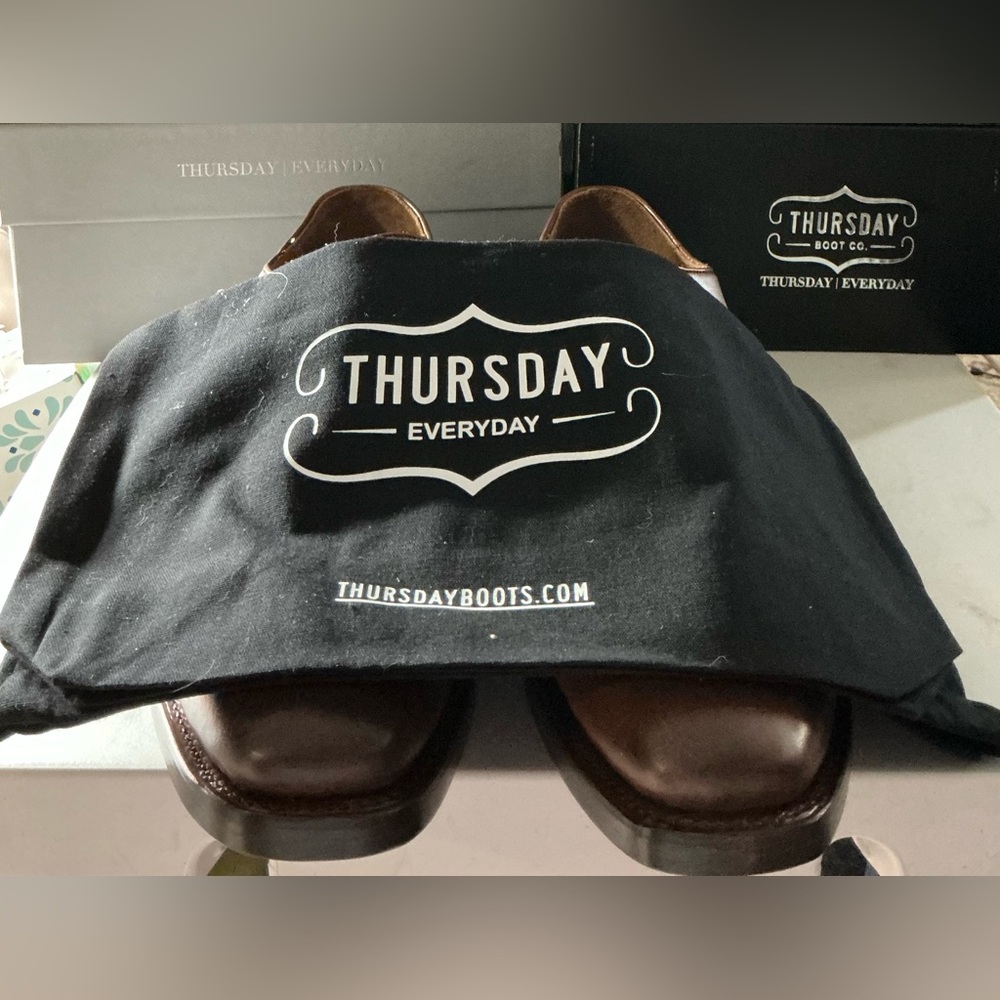 SALE 🎉 Thursday Boot Co. Men's Brandy Colored Executive Shoes, Size 11.5 - Picture 14 of 16